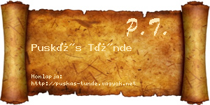 Puskás Tünde névjegykártya