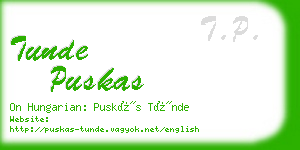 tunde puskas business card